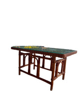 Load image into Gallery viewer, Vintage MCM Wicker Rattan Coffee Table with Glass Top
