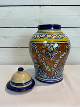 Load image into Gallery viewer, Vintage Hand Painted Mexican Talavera Lidded Ginger Jars
