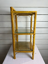 Load image into Gallery viewer, Vintage Rattan Wicker Three Tiered Shelf
