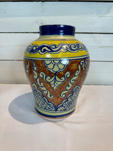 Load image into Gallery viewer, Vintage Hand Painted Mexican Talavera Lidded Ginger Jars
