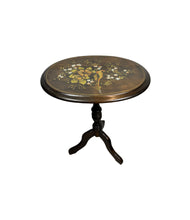 Load image into Gallery viewer, Antique Hand Painted Mahogany Tilt Top Table
