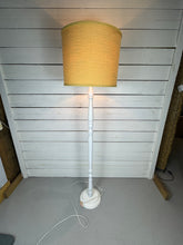 Load image into Gallery viewer, Coastal Floor Lamp with Natural Burlap Drum Shade
