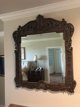 Load image into Gallery viewer, Vintage Carved Mahogany Mirror - Mid to late 20th Century
