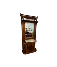 Load image into Gallery viewer, Vintage Edwardian Style Hall Tree/Umbrella Stand with Mirror / Entrance Table / Foyer Table
