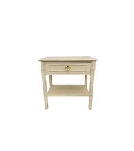 Load image into Gallery viewer, 1970s Vintage Faux Bamboo Solid Wood Nightstand or Side Table
