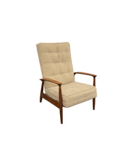 Load image into Gallery viewer, Milo Baughman for James, Inc. MCM Walnut Upholstered Recliner
