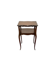 Load image into Gallery viewer, Vintage French Two Tiered End or Side Table with Scalloped Edges
