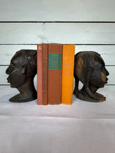 Load image into Gallery viewer, Mid Century Besmo African Tribal Bust Sculpture Carved in Ebony Wood Large Man &amp; Woman - Sold as a set of two
