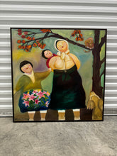 Load image into Gallery viewer, Mother with Children, Original Oil on Canvas by Youngsook Park, Singapore
