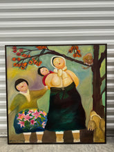 Load image into Gallery viewer, Mother with Children, Original Oil on Canvas by Youngsook Park, Singapore
