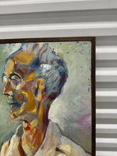 Load image into Gallery viewer, Elderly Asian Man Deep in Thought, Original Framed Oil on Canvas, by Youngsook Park, Circa 2000s
