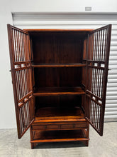 Load image into Gallery viewer, 19th Century Chinese Lattice Chicken Coop Kitchen Cupboard Cabinet or Bookcase
