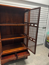 Load image into Gallery viewer, 19th Century Chinese Lattice Chicken Coop Kitchen Cupboard Cabinet or Bookcase
