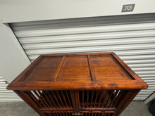 Load image into Gallery viewer, 19th Century Chinese Lattice Chicken Coop Kitchen Cupboard Cabinet or Bookcase
