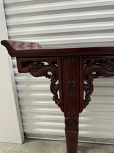 Load image into Gallery viewer, Early 20th Century Carved Chinese Rosewood Altar Console Table Sideboard
