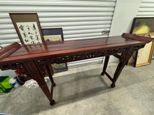 Load image into Gallery viewer, Early 20th Century Carved Chinese Rosewood Altar Console Table Sideboard
