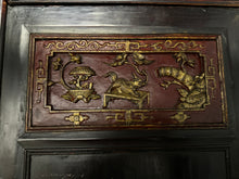 Load image into Gallery viewer, Authentic Antique Chinese Carved Armoire with Brass Hardware
