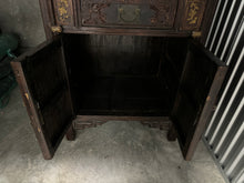 Load image into Gallery viewer, Authentic Antique Chinese Carved Armoire with Brass Hardware
