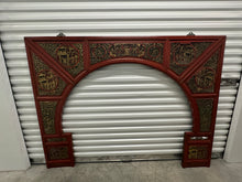 Load image into Gallery viewer, Antique Chinese Giltwood Decorative King Size Headboard
