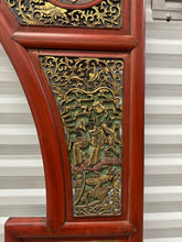 Load image into Gallery viewer, Antique Chinese Giltwood Decorative King Size Headboard
