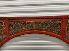 Load image into Gallery viewer, Antique Chinese Giltwood Decorative King Size Headboard
