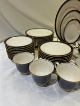 Load image into Gallery viewer, Noritake Ivory China - Model 7274 Ivory &amp; Ebony, Made in Japan - 11 Place Settings - Sold as a Set
