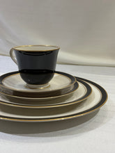 Load image into Gallery viewer, Noritake Ivory China - Model 7274 Ivory &amp; Ebony, Made in Japan - 11 Place Settings - Sold as a Set
