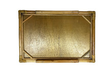 Load image into Gallery viewer, Vintage Bamboo and Rattan Tray with Handles
