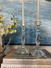 Load image into Gallery viewer, Tiffany &amp; Co. Hampton Lead Crystal Candlesticks - Set of Two
