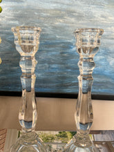 Load image into Gallery viewer, Tiffany &amp; Co. Hampton Lead Crystal Candlesticks - Set of Two
