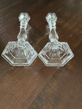 Load image into Gallery viewer, Tiffany &amp; Co. Hampton Lead Crystal Candlesticks - Set of Two
