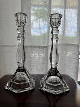 Load image into Gallery viewer, Tiffany &amp; Co. Hampton Lead Crystal Candlesticks - Set of Two
