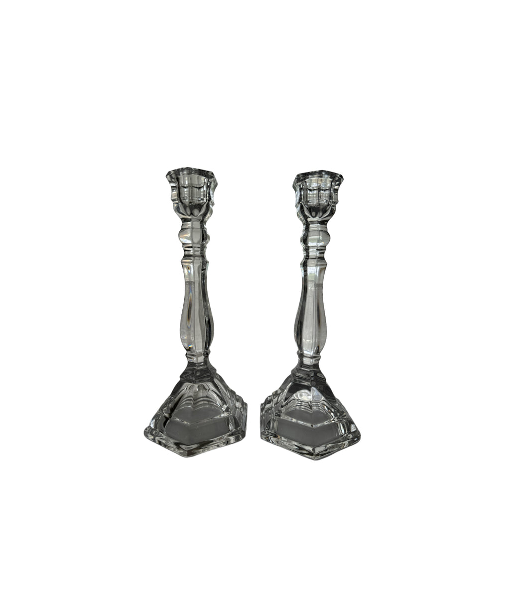 Tiffany & Co. Hampton Lead Crystal Candlesticks - Set of Two