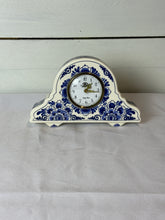 Load image into Gallery viewer, Delft Dial Clock - Blue &amp; White Clock for Mantelpiece or Shelf
