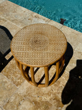 Load image into Gallery viewer, Vintage McGuire Style Rattan Cane Barrel Armchairs and Side Table
