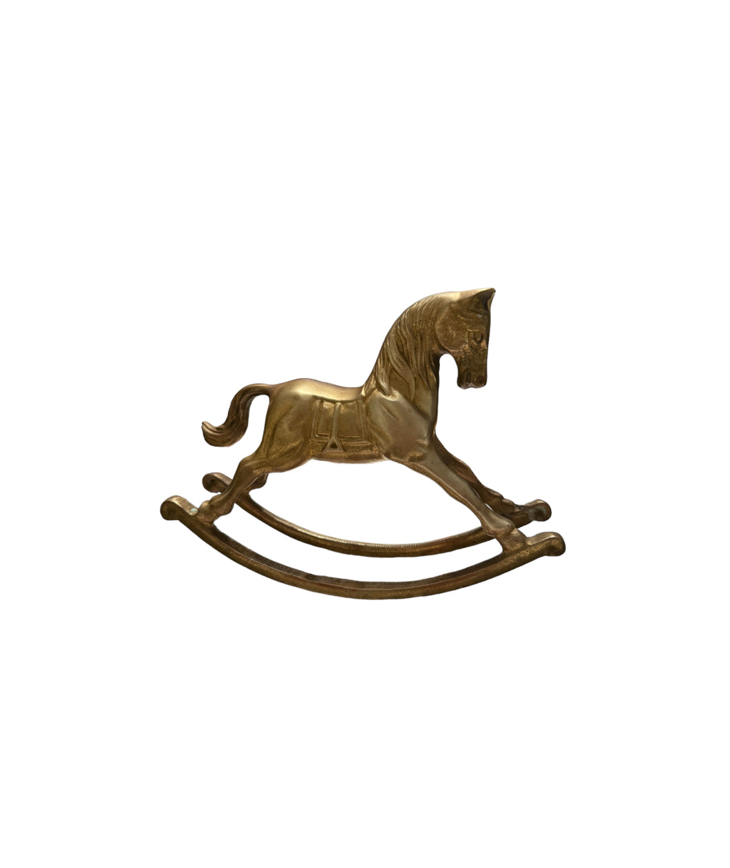 Vintage Brass Rocking Horse