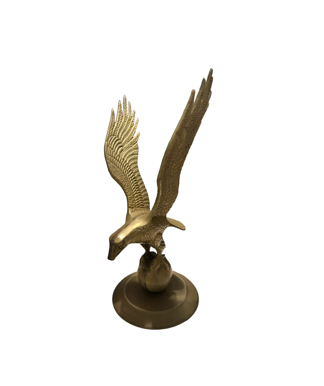 Vintage Brass Eagle in Flight Figurine