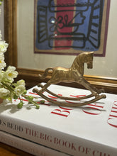 Load image into Gallery viewer, Vintage Brass Rocking Horse
