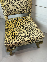 Load image into Gallery viewer, Vintage Hollywood Regency Cheetah Print Accent Chair with Gold Gilded Legs
