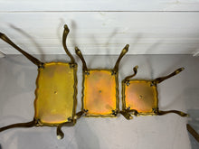 Load image into Gallery viewer, Vintage 1950s Florentine Gold Nesting Tables - Set of Three
