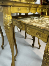 Load image into Gallery viewer, Vintage 1950s Florentine Gold Nesting Tables - Set of Three
