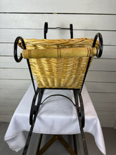 Load image into Gallery viewer, Vintage Wicker Rattan Basket Santa Sleigh
