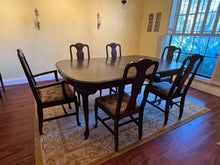 Load image into Gallery viewer, Mahogany Queen Anne Dining Table with 6 Chairs
