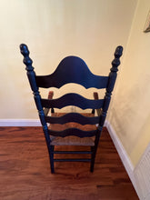 Load image into Gallery viewer, Antique French Country Style Ladderback Chairs with Rush Seats - Set of Two
