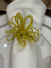 Load image into Gallery viewer, Bright Beaded Flower Napkin Rings - Set of 10
