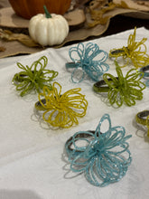 Load image into Gallery viewer, Bright Beaded Flower Napkin Rings - Set of 10
