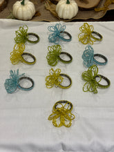 Load image into Gallery viewer, Bright Beaded Flower Napkin Rings - Set of 10
