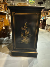 Load image into Gallery viewer, Drexel Et Cetera Collection Black Lacquer Chinoiserie Buffet Server with Flip Top
