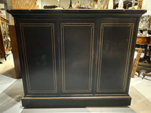 Load image into Gallery viewer, Drexel Et Cetera Collection Black Lacquer Chinoiserie Buffet Server with Flip Top
