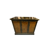 Load image into Gallery viewer, Drexel Et Cetera Collection Black Lacquer Chinoiserie Buffet Server with Flip Top
